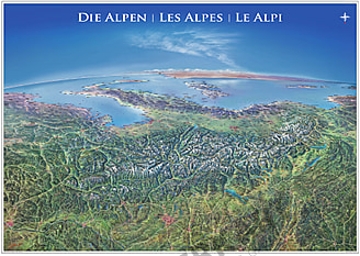 Panorama Karte Alpen