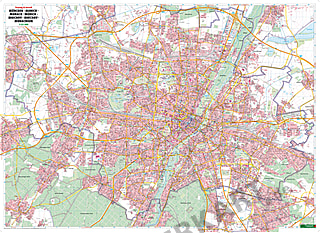 München Stadtplan 123 x 89cm