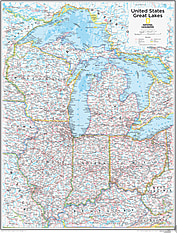 Große Seen der Vereinigten Staaten USA 73 x 91cm