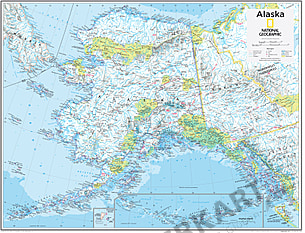 Alaska Karte 91 x 73cm