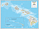 Hawaii Map 91 x 73cm