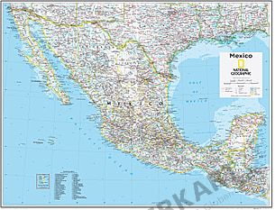 Mexiko Karte 73 x 91cm