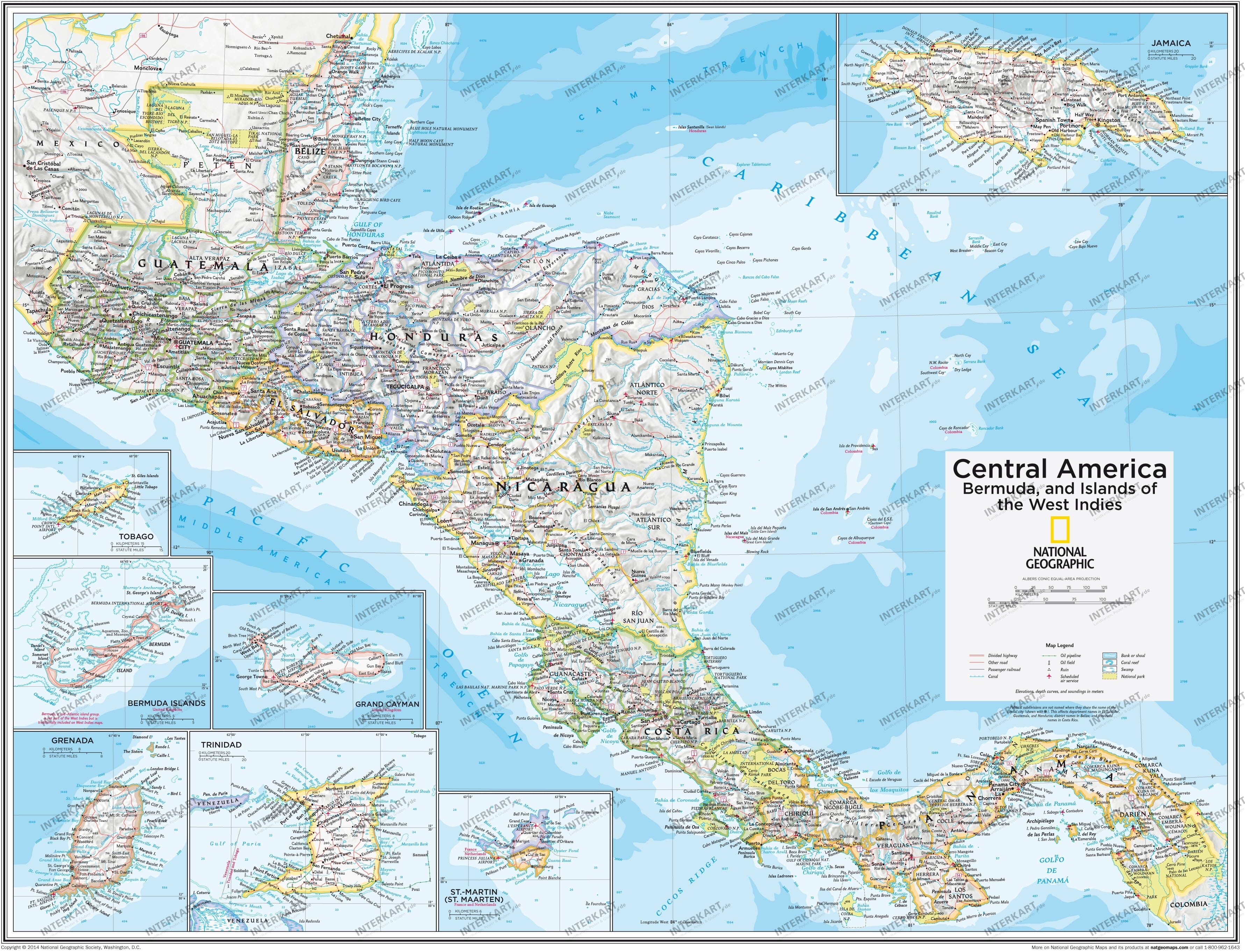Central America 91 x 73cm