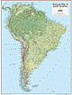 South America Physical 73 x 91cm
