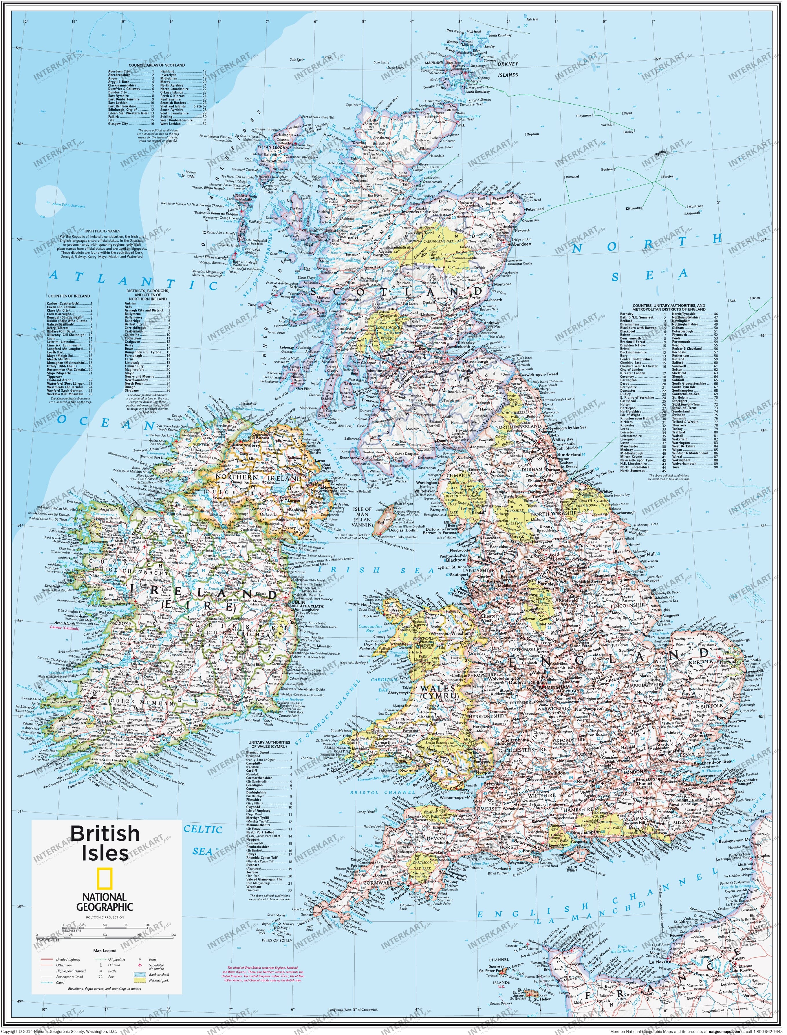 Grossbritannien Und Irland Landkarte