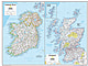 Irland und Schottland Karte politisch 91 x 73cm