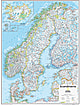 Skandinavien Karte 73 x 91cm