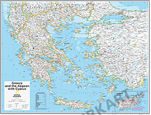 Griechenland Karte 91 x 73cm