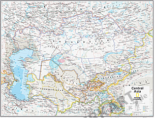 Zentralasien Karte 91 x 73cm