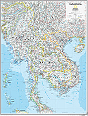 Indochina Karte 73 x 91cm
