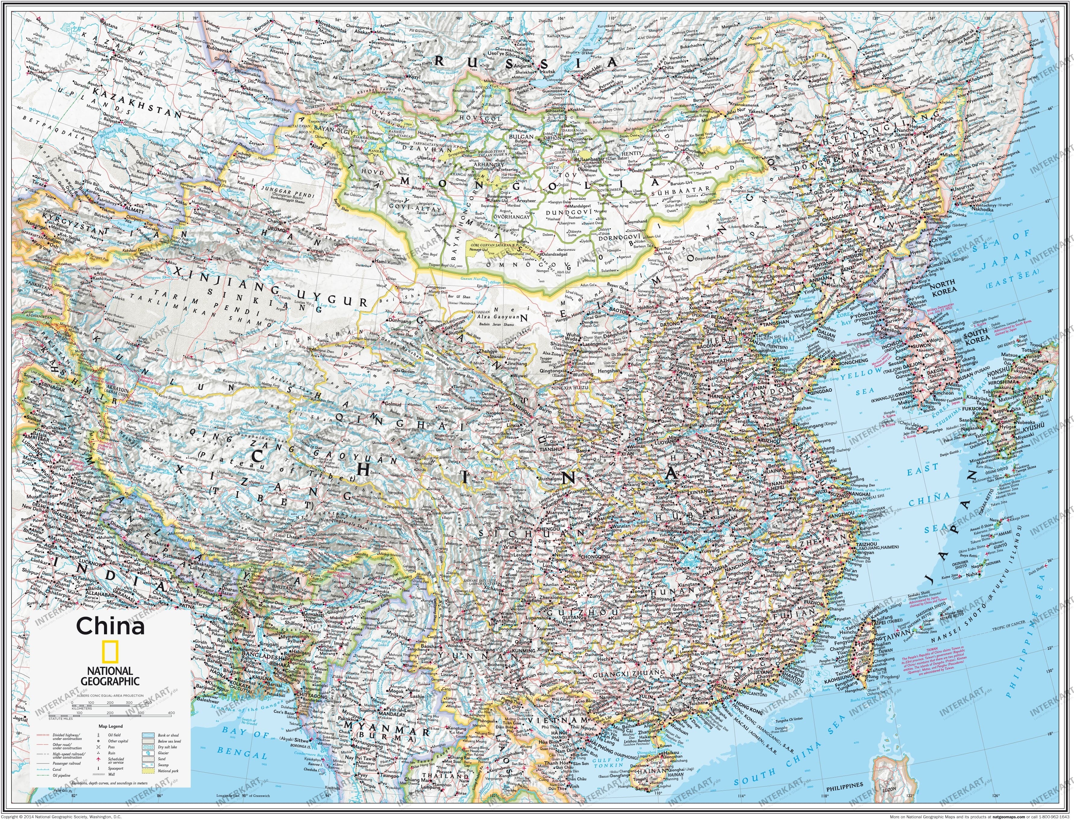 China Map 91 x 73cm