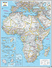Afrika Karte 73 x 91cm