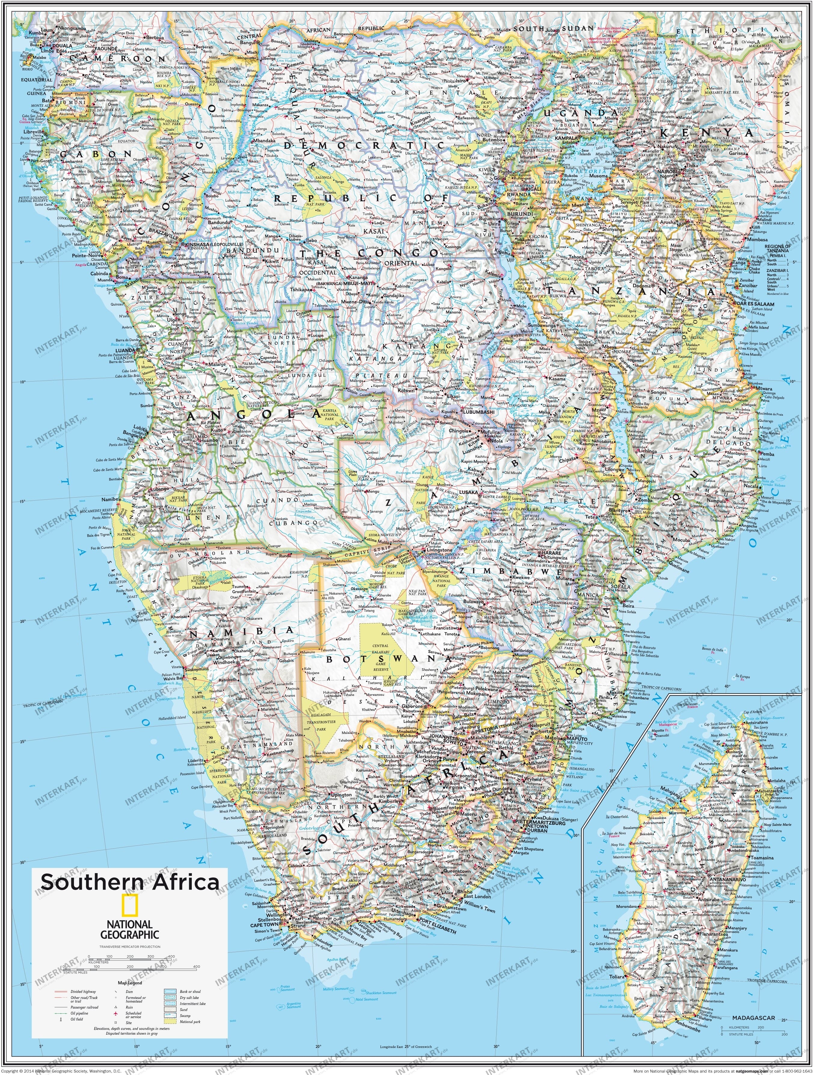Southern Africa 73 x 91cm