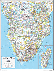 Südliches Afrika Karte 73 x 91cm