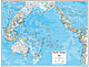 Pazifik Karte 91 x 73cm