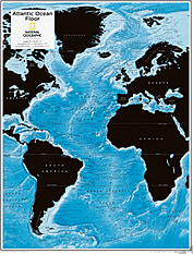 Atlantik Meeresrelief 73 x 91cm