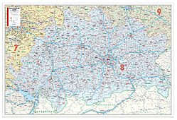 Postcode zone map for business to pin and mark