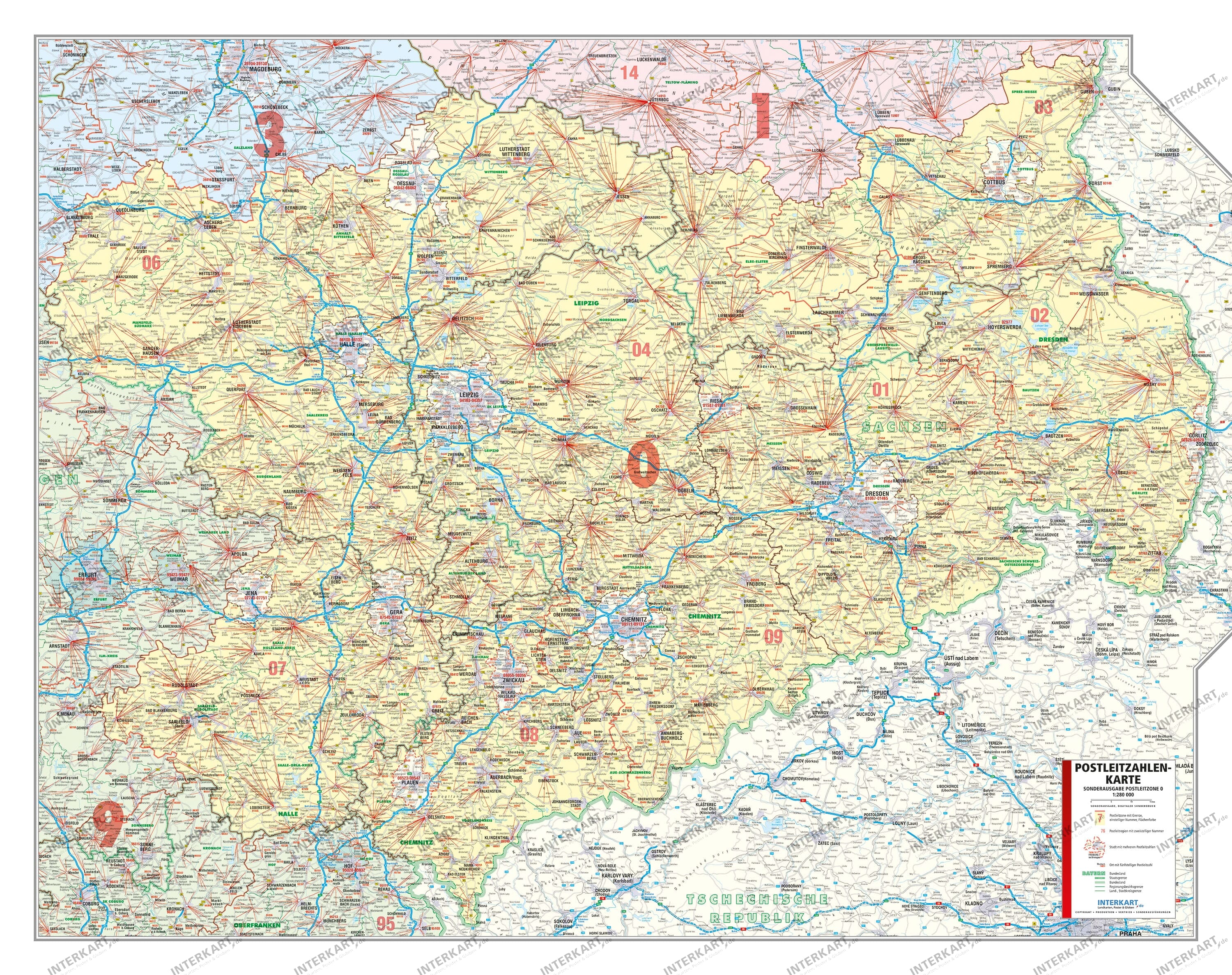 Postcode zone map for business to pin and mark 