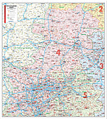 Postleitzone 4 - Postleitzahlenkarte Zone 4