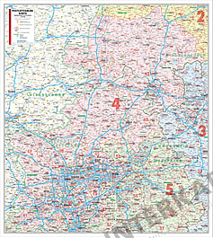 5-digit Postcode Map Germany Zone 4