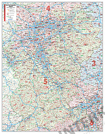 5-digit Postcode Map Germany Zone 5