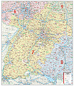 Postleitzahlenkarte 5- Stellig Zone 7