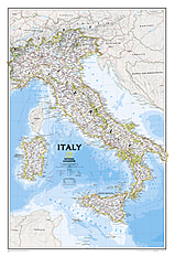 Italien Landkarte von National Geographic