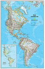 Politische Amerika Landkarte Poster von National Geographic