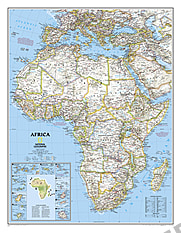 Politische Afrika Karte (Standardformat)