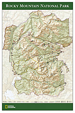 Rocky Mountain National Park Karte von National Geographic