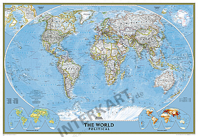 Political World Map Large Size 175 X 122cm World Map Poster National Geographic
