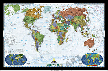 Weltkarte Poster im Großformat von National Geographic