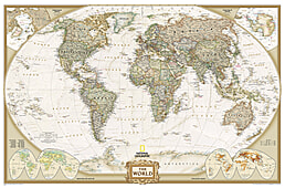 Weltkarte Poster von National Geographic auch als Magnetwand oder Pinnwand