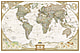 Large size Poster from National Geographic Wall Map in antique tone