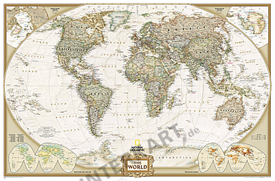 Grossformat Antike Weltkarte Poster National Geographic Executive