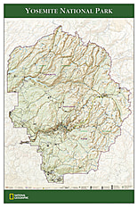 Yosemite National Park Wall Map from National Geographic