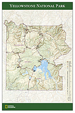 Yellowstone National Park Wall Map from National Geographic