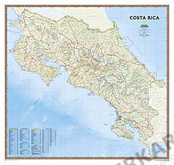 Costa Rica Landkarte von National Geographic
