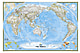 Political World map pacific centered rim (large size) from National Geographic