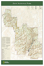 Zion National Park Landkarte von National Geographic