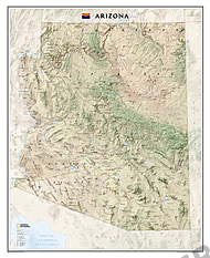 Arizona Landkarte Karte als Poster von National Geographic