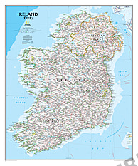 Irland Landkarte von National Geographic