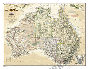 Australien Executive Landkarte von National Geographic