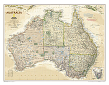 Australien Executive Landkarte von National Geographic