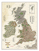 Großbritannien und Irland Executive Karte von National Geographic