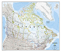 Kanada Landkarte als Poster von National Geographic