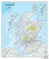  Schottland Landkarte - Schottland Karte Poster von National Geographic