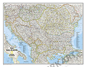 Balkans Wall Map