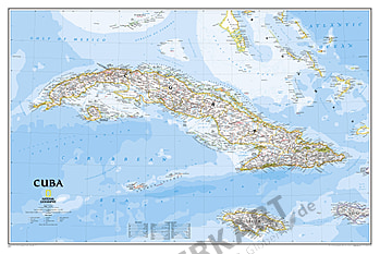 Kuba Landkarte 91 x 61cm