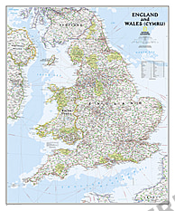 England og Wales kort